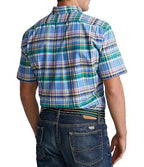 PRL Big & Tall Short Sleeve Plaid Oxford Shirt