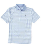 Polo Stripe Classic Fit Jersey Recycled Materials Performance Polo Knit Shirt