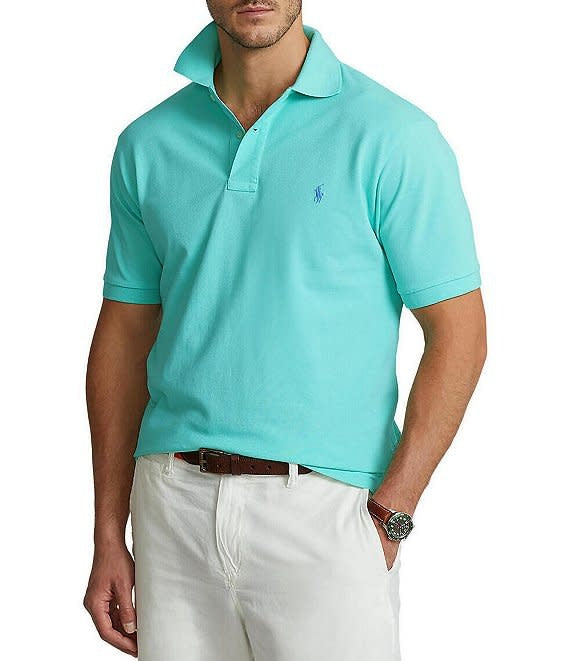 PRL Big & Tall Classic Fit Mesh Polo