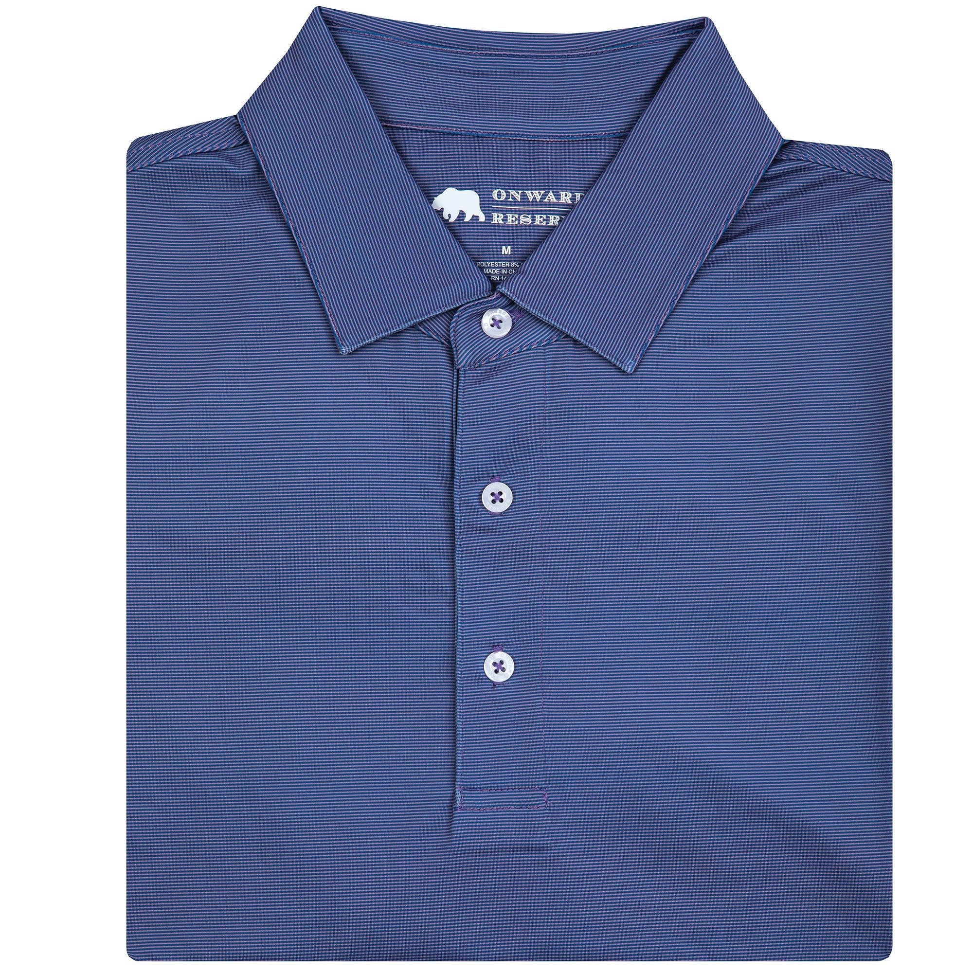 Onward Reserve Hairline Stripe Performance Polo
