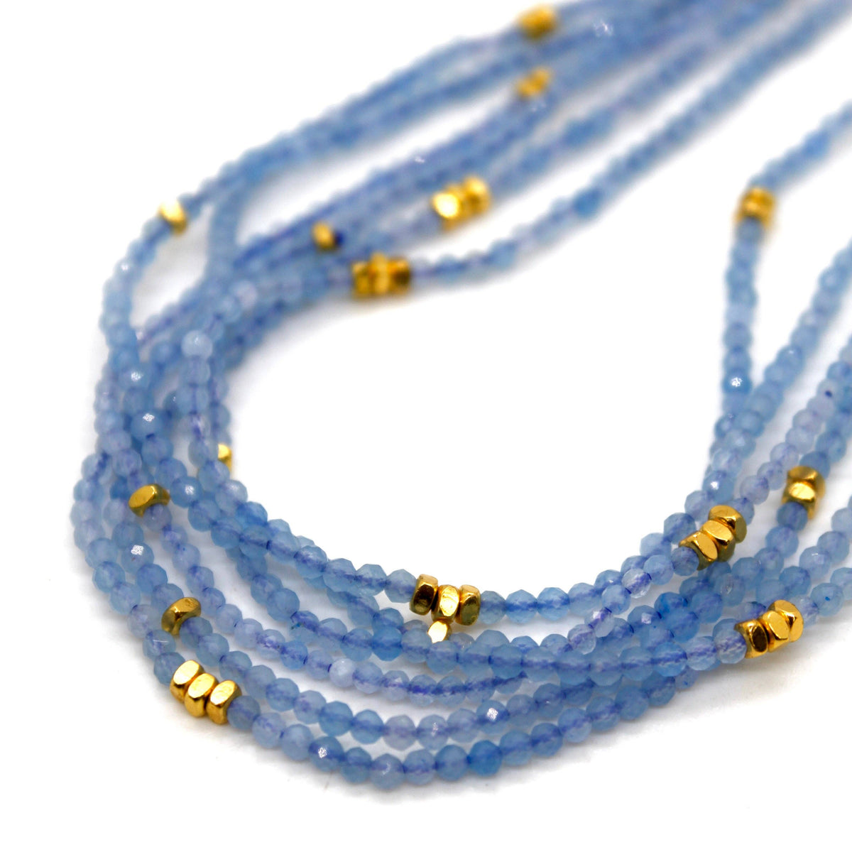 Lizou Stone and Gold Luxury Short Necklace