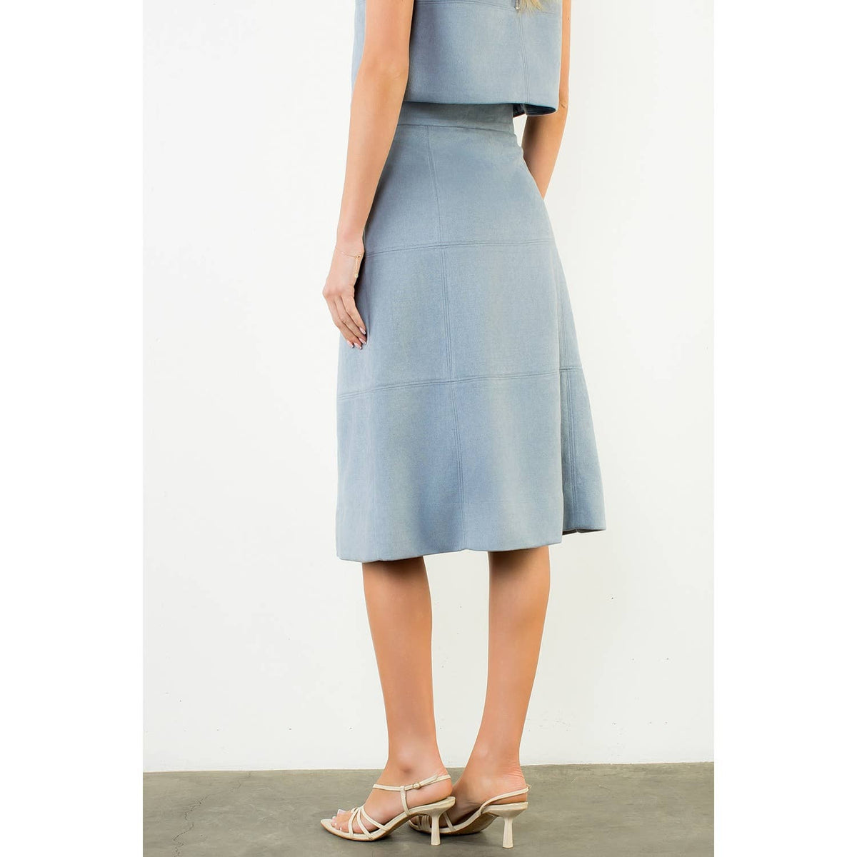 THML - Suede Zipper Skirt