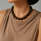Ellison+Young Bold Sphere Bead Necklace – Polished Statement Strand