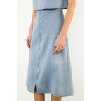 THML - Suede Zipper Skirt