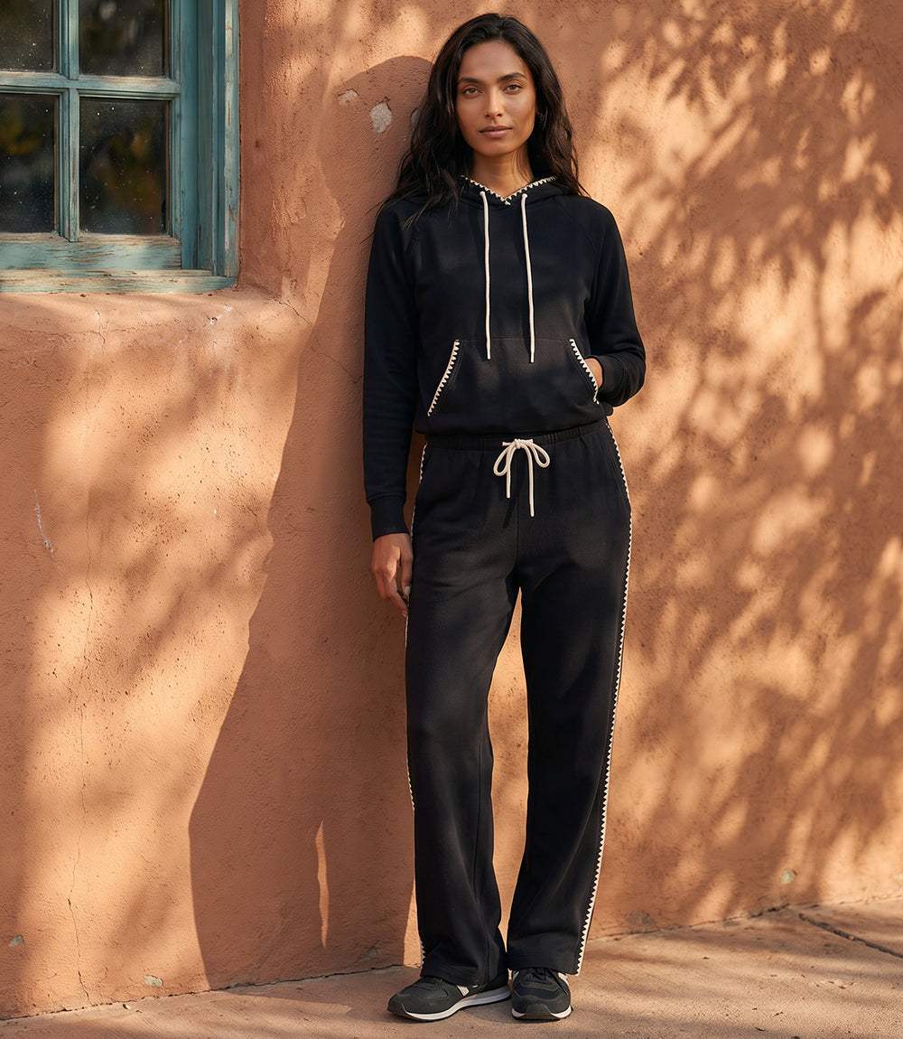 Karen Kane Edge Stitch Hoodie Top