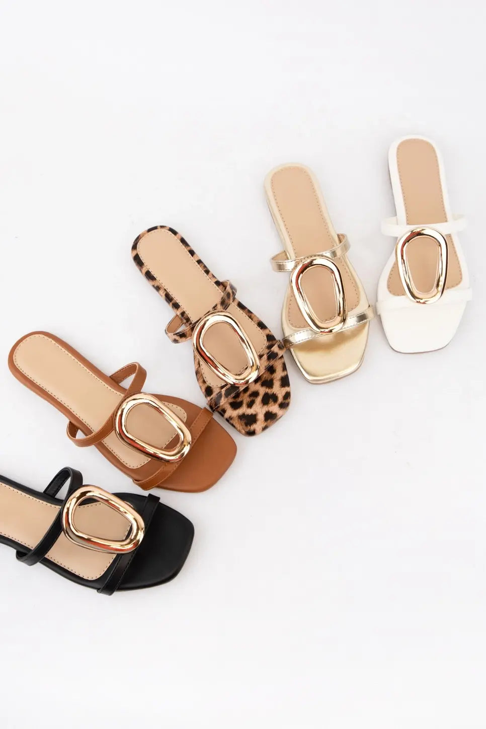 Ccocci Barsa-01 Golden Embellishment Double Strap Sandals
