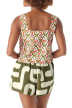 Rosa Clothing Printed Casual Street Tank Top Shorts Set