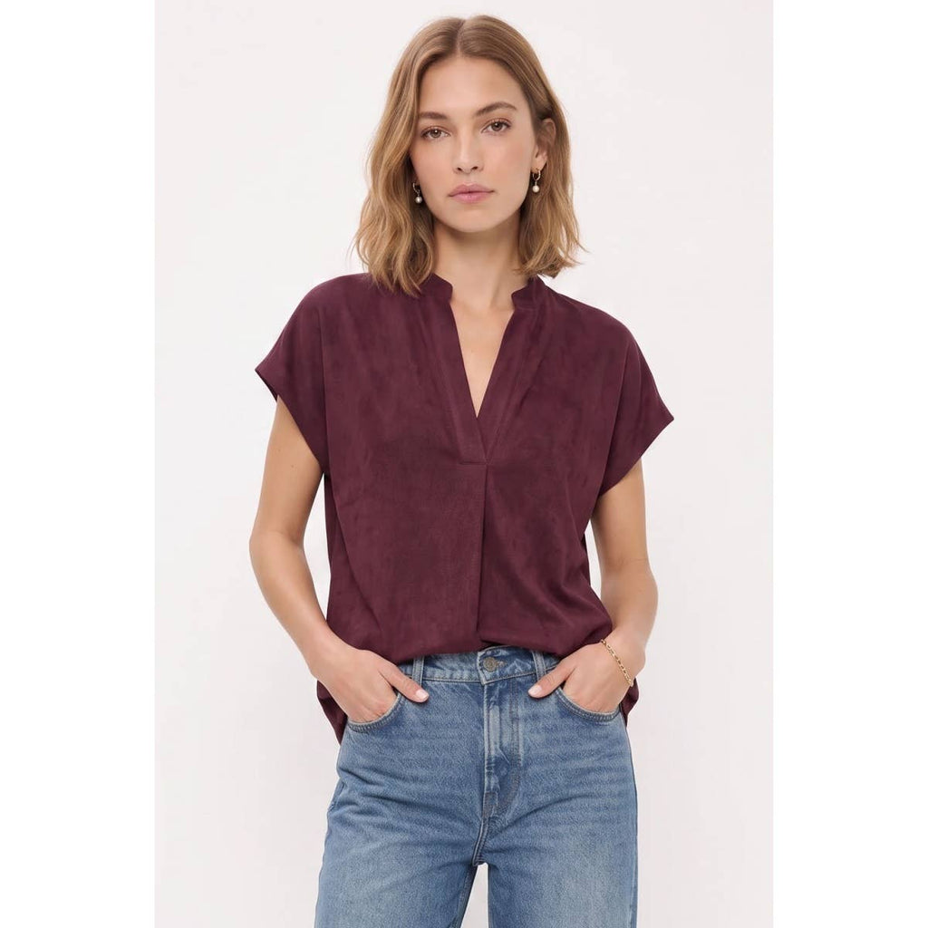 Naked Zebra - Soft Matte Drop Shoulder Blouse