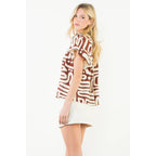 THML - Short Sleeve Pattern V-Neck Top