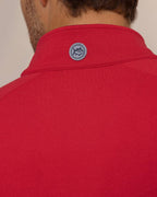 Southern Tide  Cruiser Heather Quarter Zip Pullover  Heather Crab Red