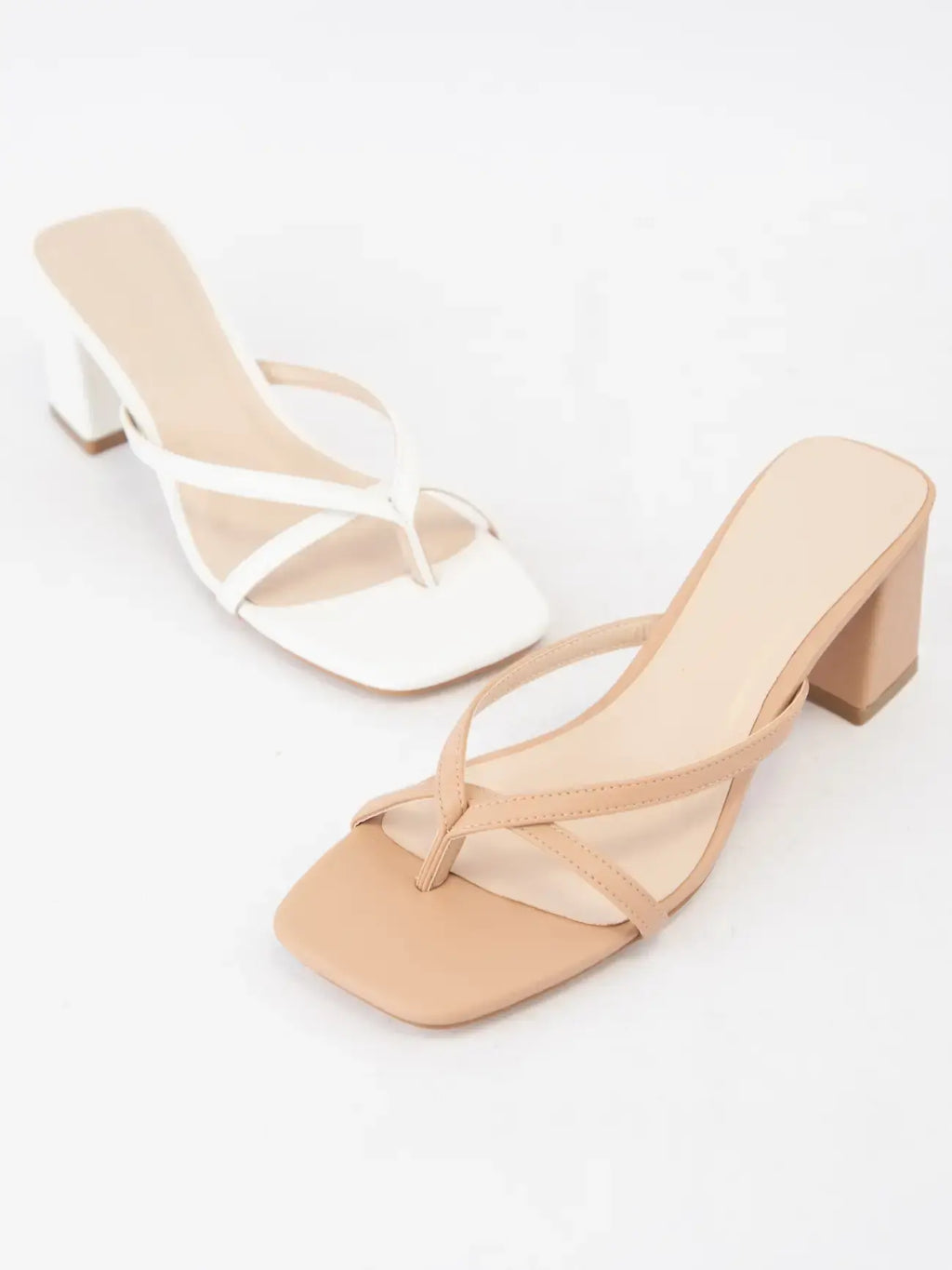 Ccocci Elia-1 Thong Strap Square Toe Block Heel Sandals