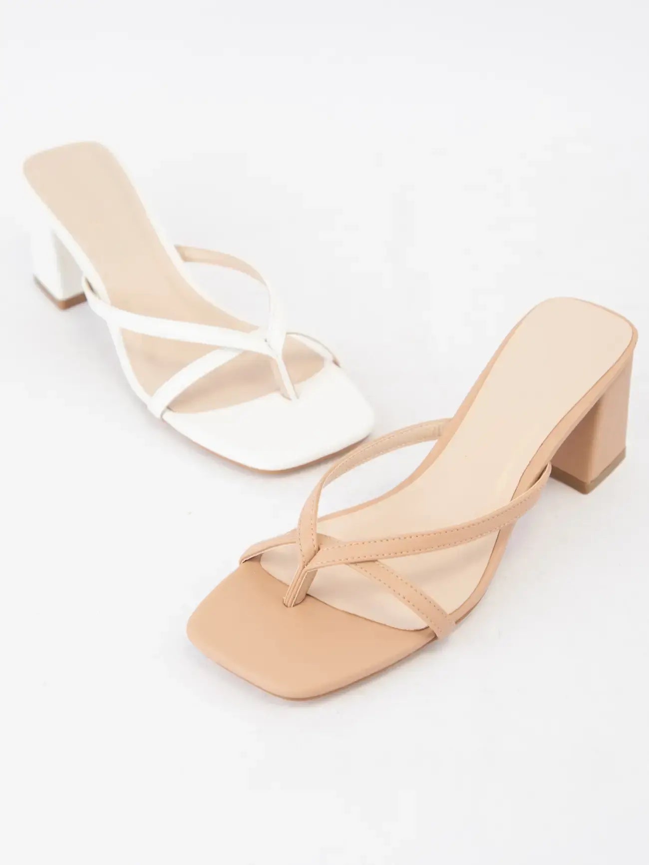 Ccocci Elia-1 Thong Strap Square Toe Block Heel Sandals