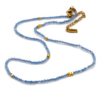Lizou Stone and Gold Luxury Short Necklace