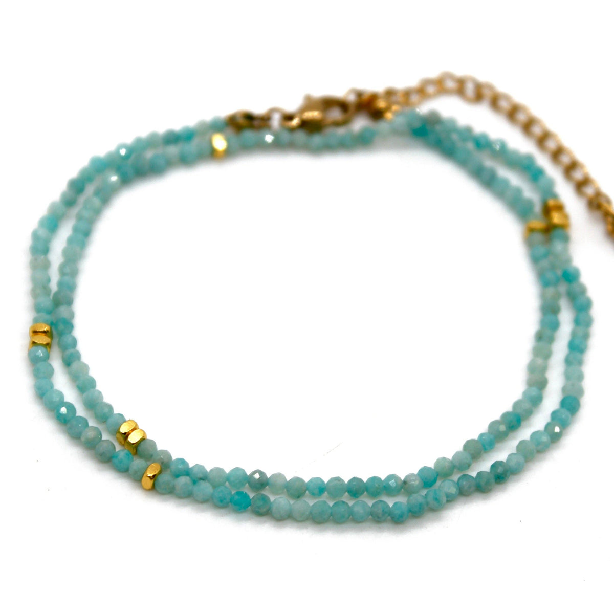 Lizou Stone and Gold Luxury Short Necklace