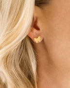 Susan Shaw Handmade Mini Gold Butterfly Stud Earrings