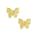 Susan Shaw Handmade Mini Gold Butterfly Stud Earrings