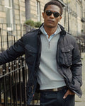 Men's Textured Pima Cotton Half Zip Sweater