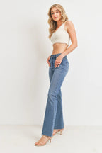 Just Black High Rise Scissor Cut Flare Jeans