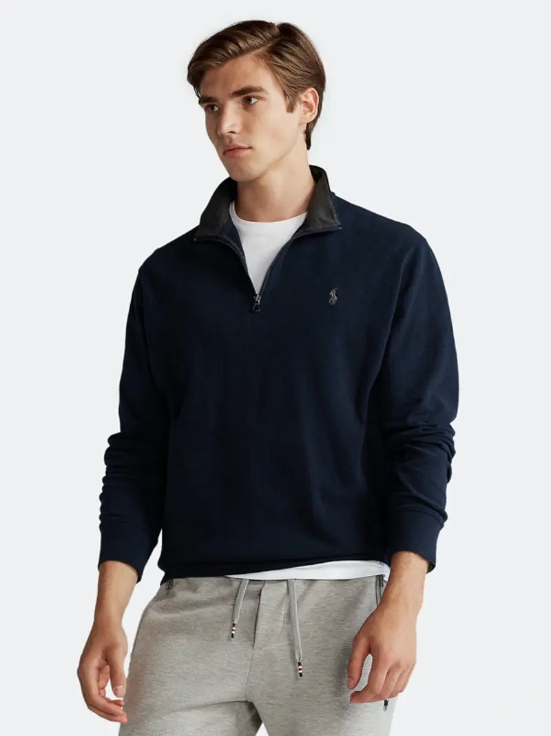 PRL Double Knit Jersey 1/2 Zip Pullover