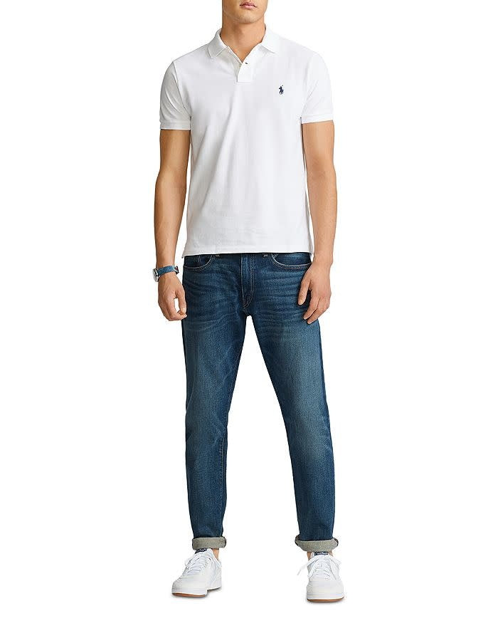 Polo Ralph Lauren White Classic Fit Mesh Polo