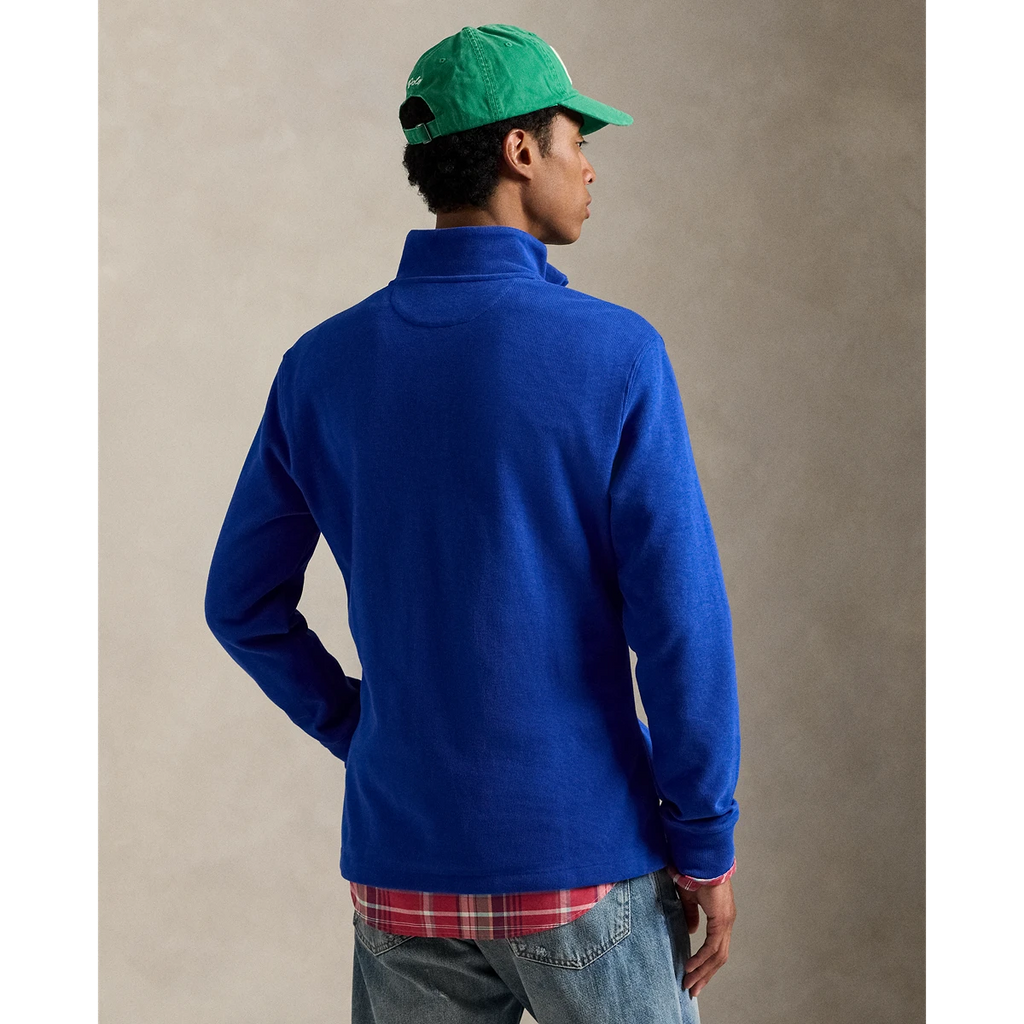 PRL Double Knit Jacquard 1/2 Zip Pullover w/ Contrast Collar