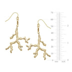 Susan Shaw Handcast Gold Large Coral Drop Earrings