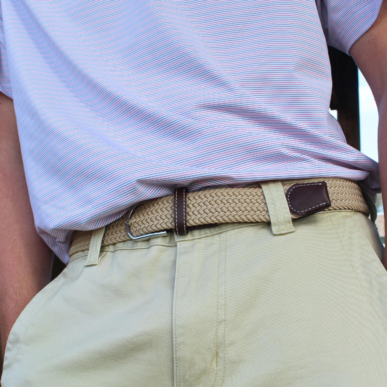 Roostas The Palm Beach Woven Stretch Belt