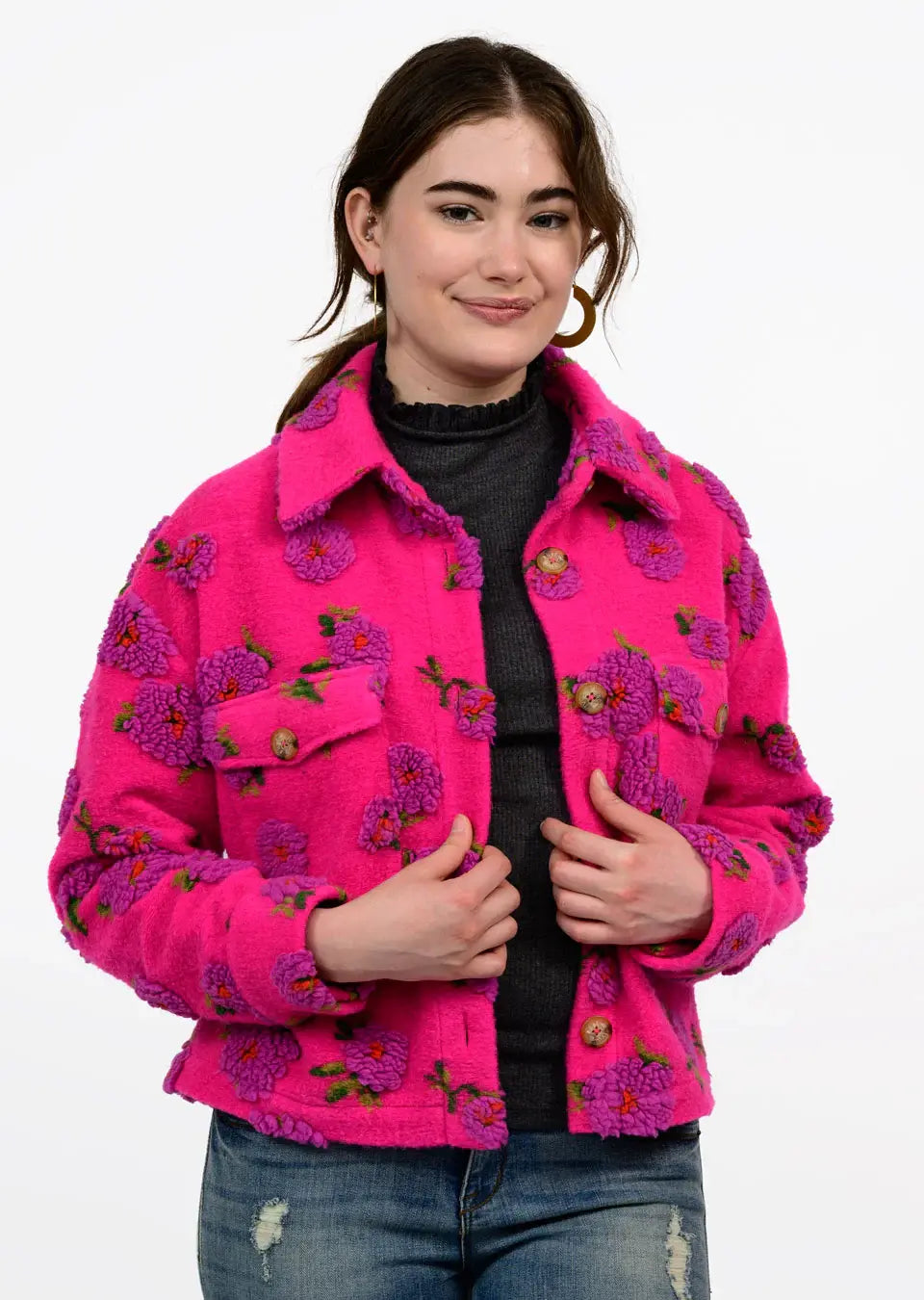 Ivy Jane Puff Floral Barn Jacket