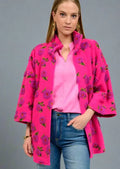 Ivy Jane Puff Floral Sherpa Jacket