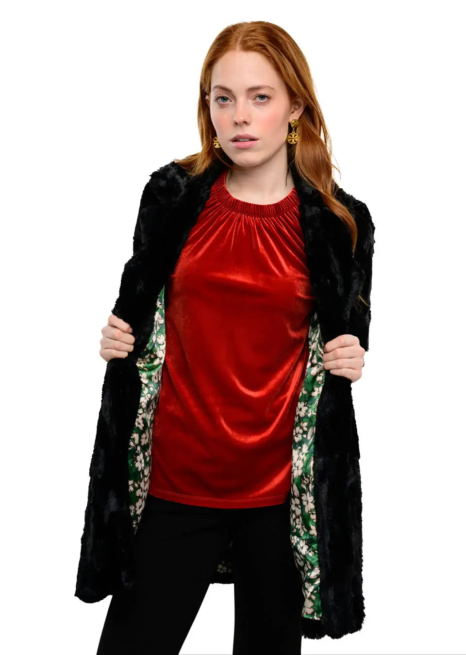 Ivy Jane Faux Fur Car Coat