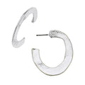 Susan Shaw Handcast Silver Small Hoop Earrings