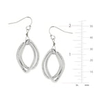 Susan Shaw Large Silver Textured Chain Earrings