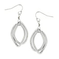 Susan Shaw Large Silver Textured Chain Earrings