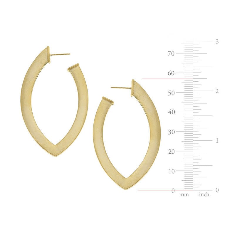 Susan Shaw Marquise Hoop Earrings