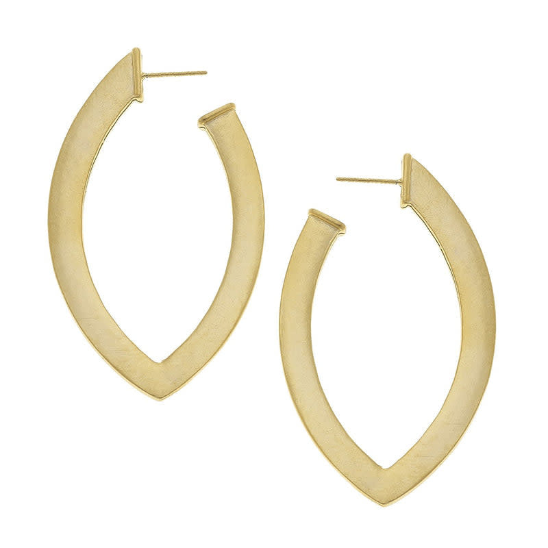 Susan Shaw Marquise Hoop Earrings