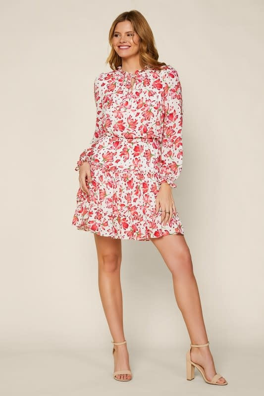 Skies are Blue Long Sleeve Ruffled Mini Dress
