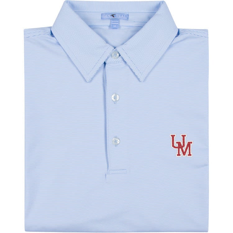 GenTeal "Sunday" (UM) Pinstripe Performance Polo