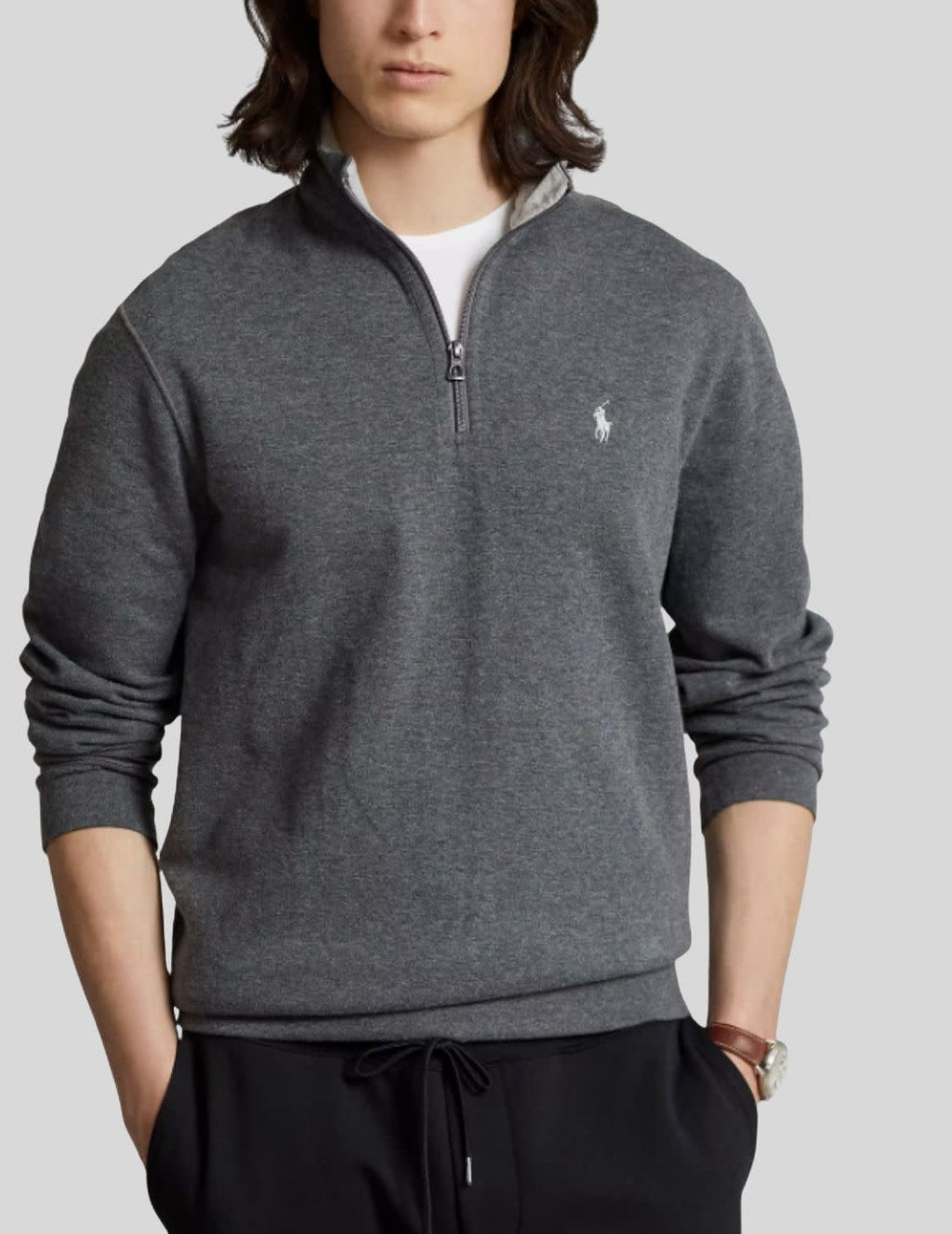 PRL Double Knit Jersey Half-Zip Pullover