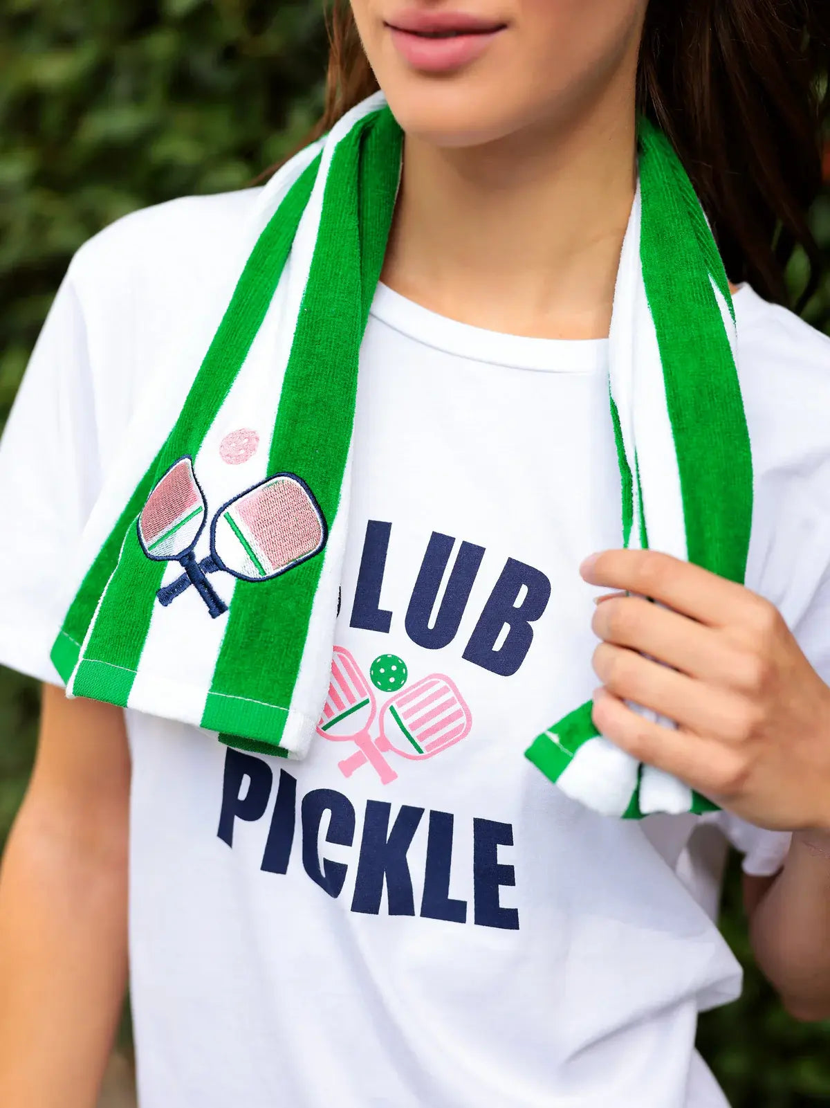 Shiraleah Paddles Stripe Pickleball Towel