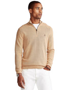 Men's Textured Pima Cotton Half Zip Sweater