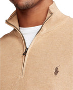 Men's Textured Pima Cotton Half Zip Sweater