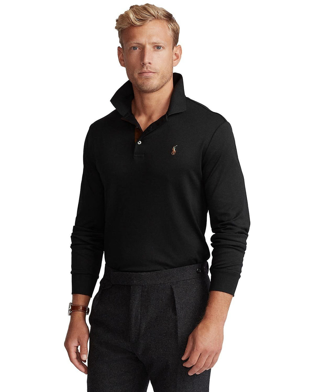 Pima Soft Touch Long Sleeve Polo Shirt