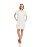 Karen Kane Stripe Cap Sleeve Shirtdress