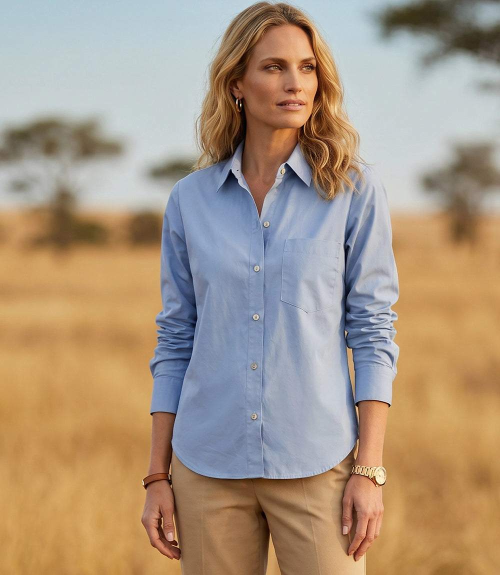Karen Kane Ruched Sleeve Button-Up Shirt