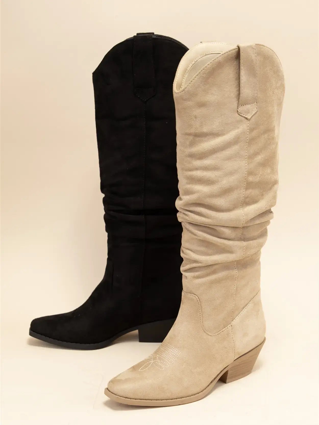 Ccocci Gridley Faux Suede Slough Cuff Western Boots