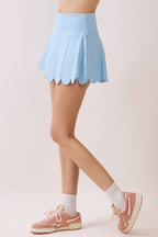 TCEC - CS3959-Scalloped Hem A Line Active Skirt