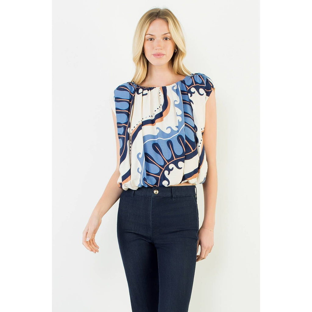 THML - Sleeveless Abstract Top