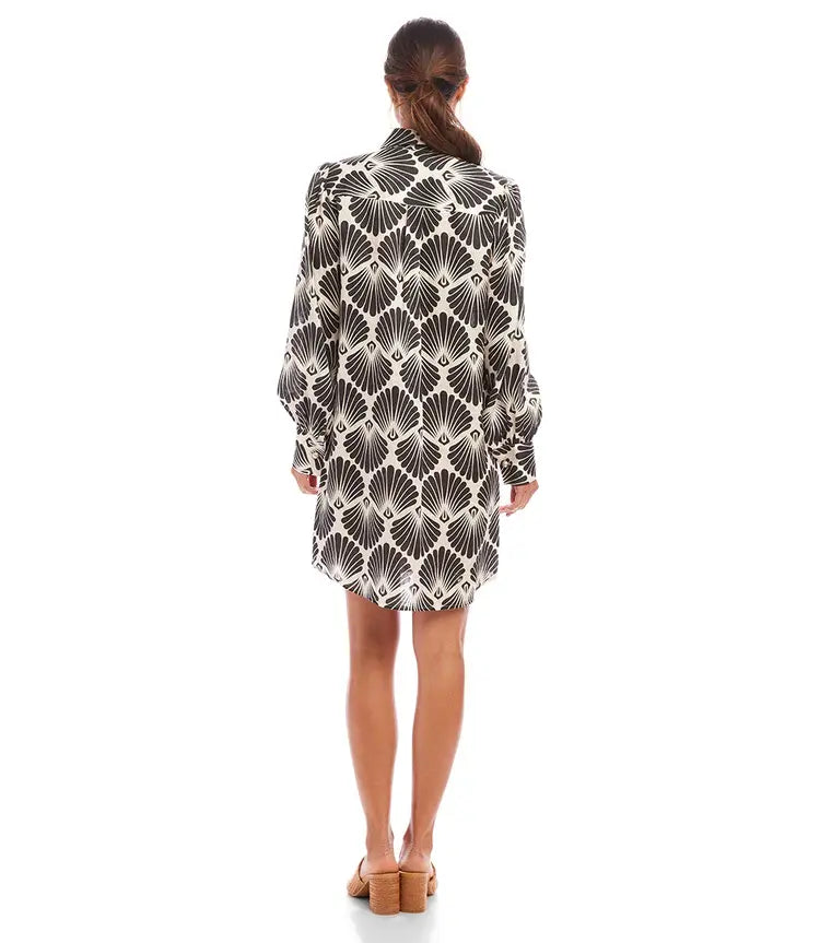 Karen Kane Blouson Sleeve Linen Shirtdress