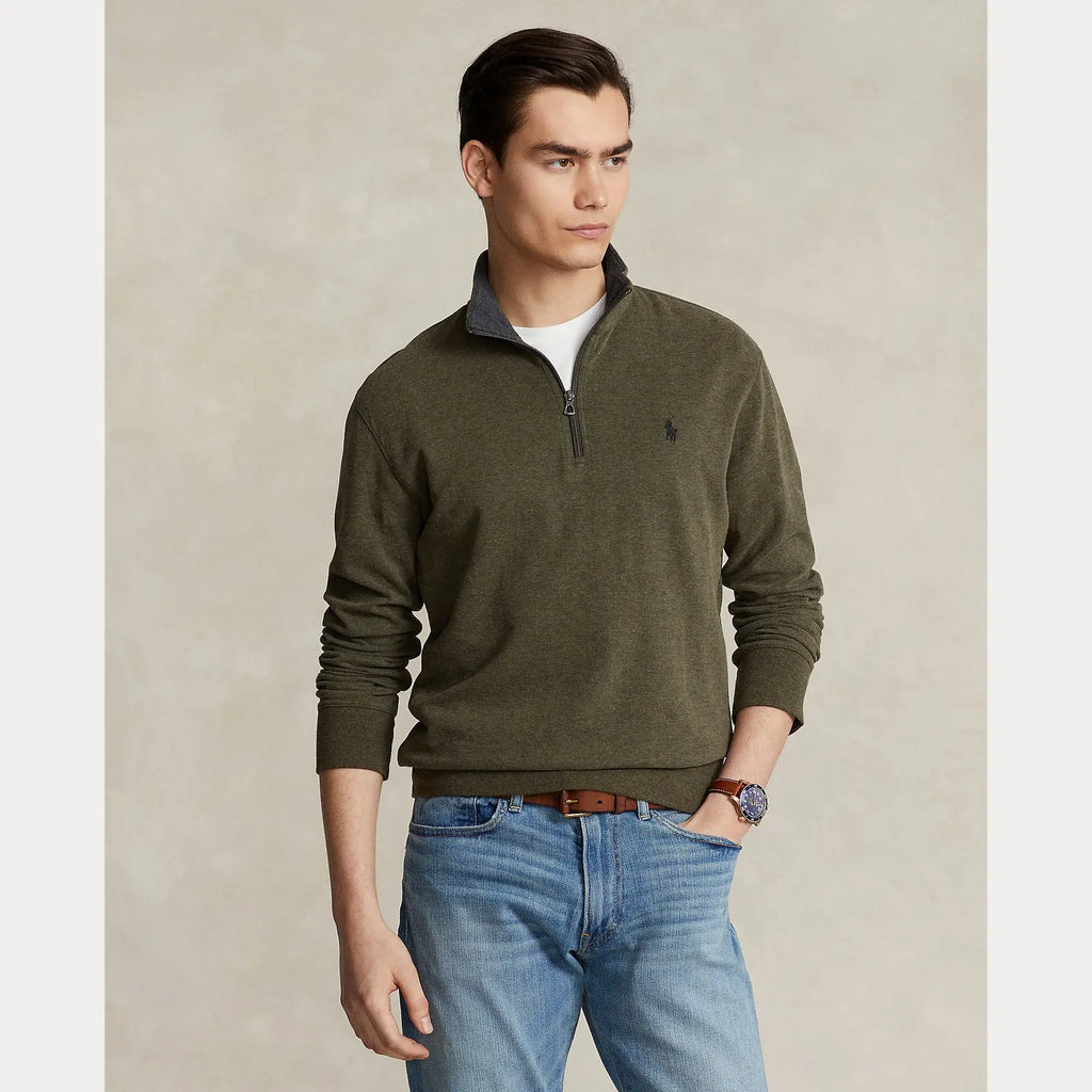 PRL Double Knit Jersey 1/2 Zip Pullover