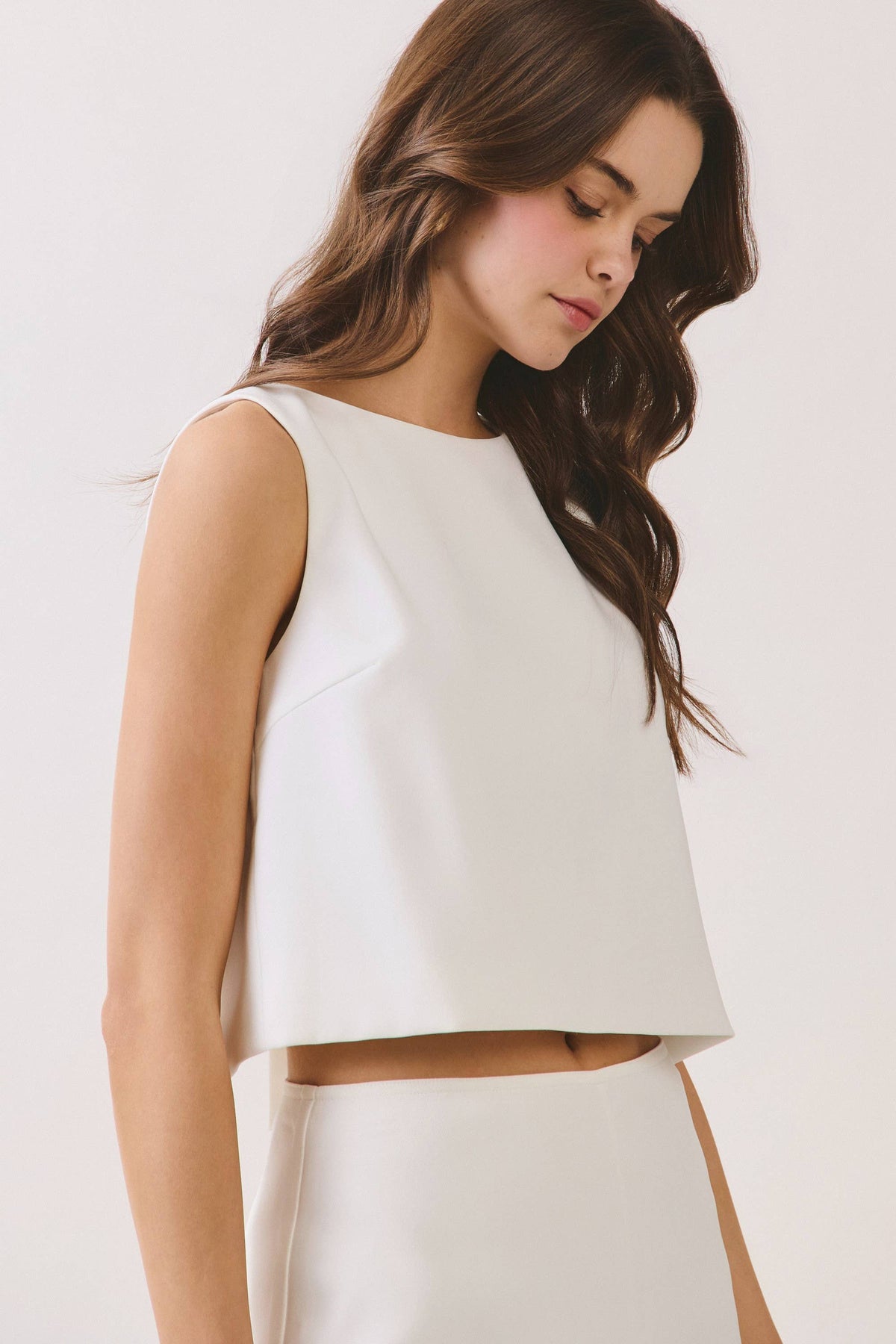 TCEC - CT9976-Back Bow Ties Sleeveless Crop Top